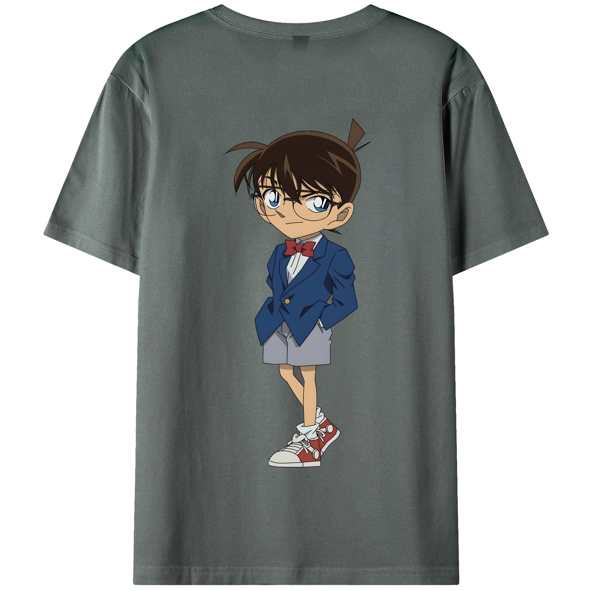 （画像用） 名探偵コナン 江戸川 コナン Detective Conan Conan Edogawa 綿100％半袖Tシャツ（背面プリント）